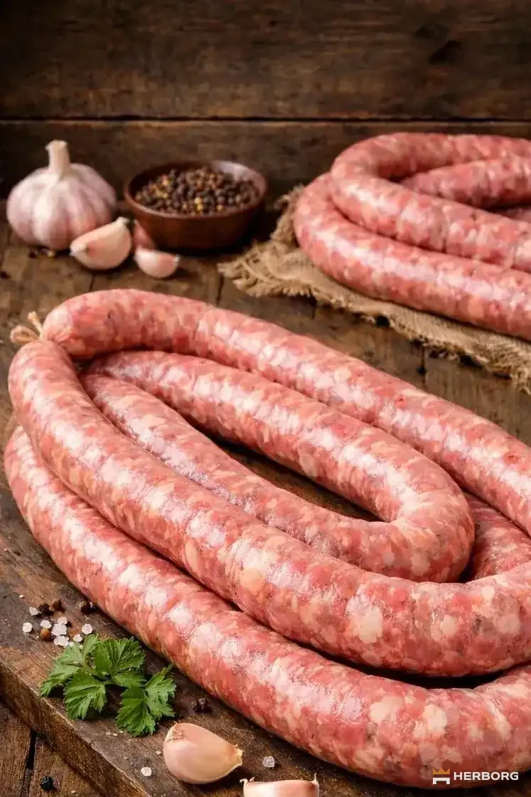 Surowa kiełbasa w osłonce przed wędzeniem – HERBORG