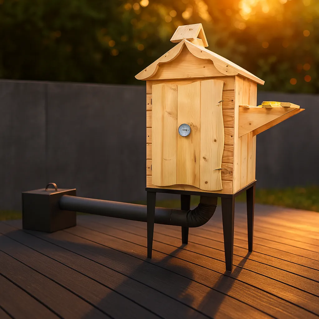 Raeucherkammer Holz Garten Wędzarka 9