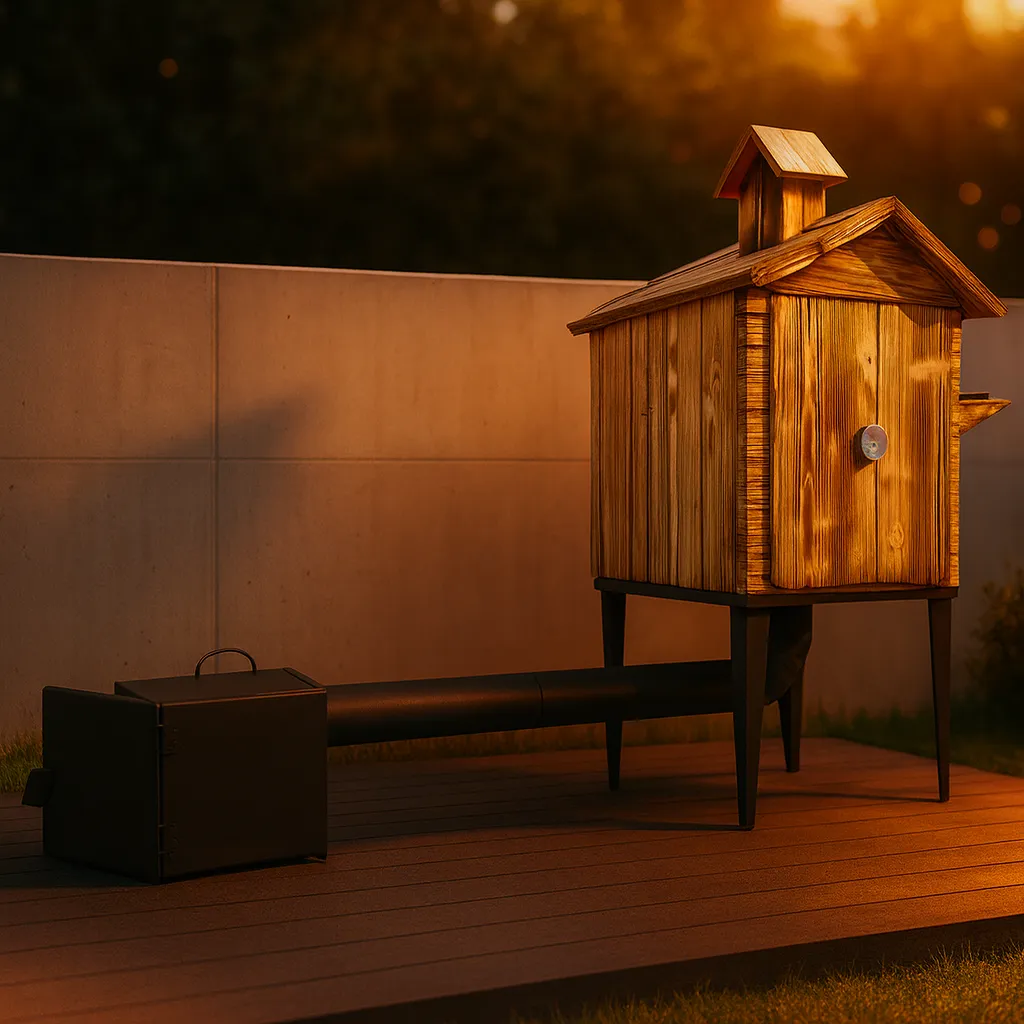 Holzraeucherkammer fuer den Garten 9