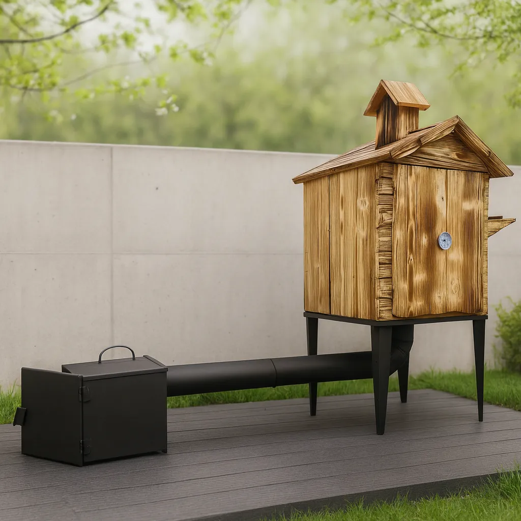 Holzraeucherkammer fuer den Garten 10