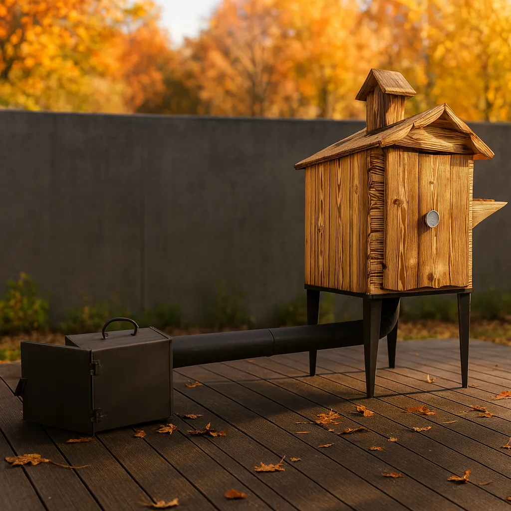 Holzraeucherkammer fuer den Garten 11