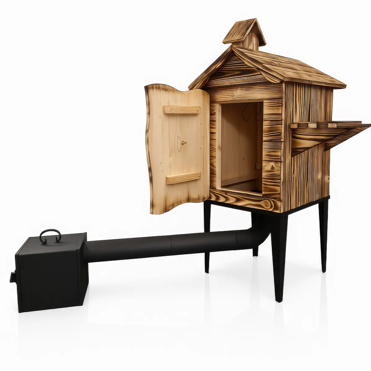 Holzraeucherkammer fuer den Garten 7