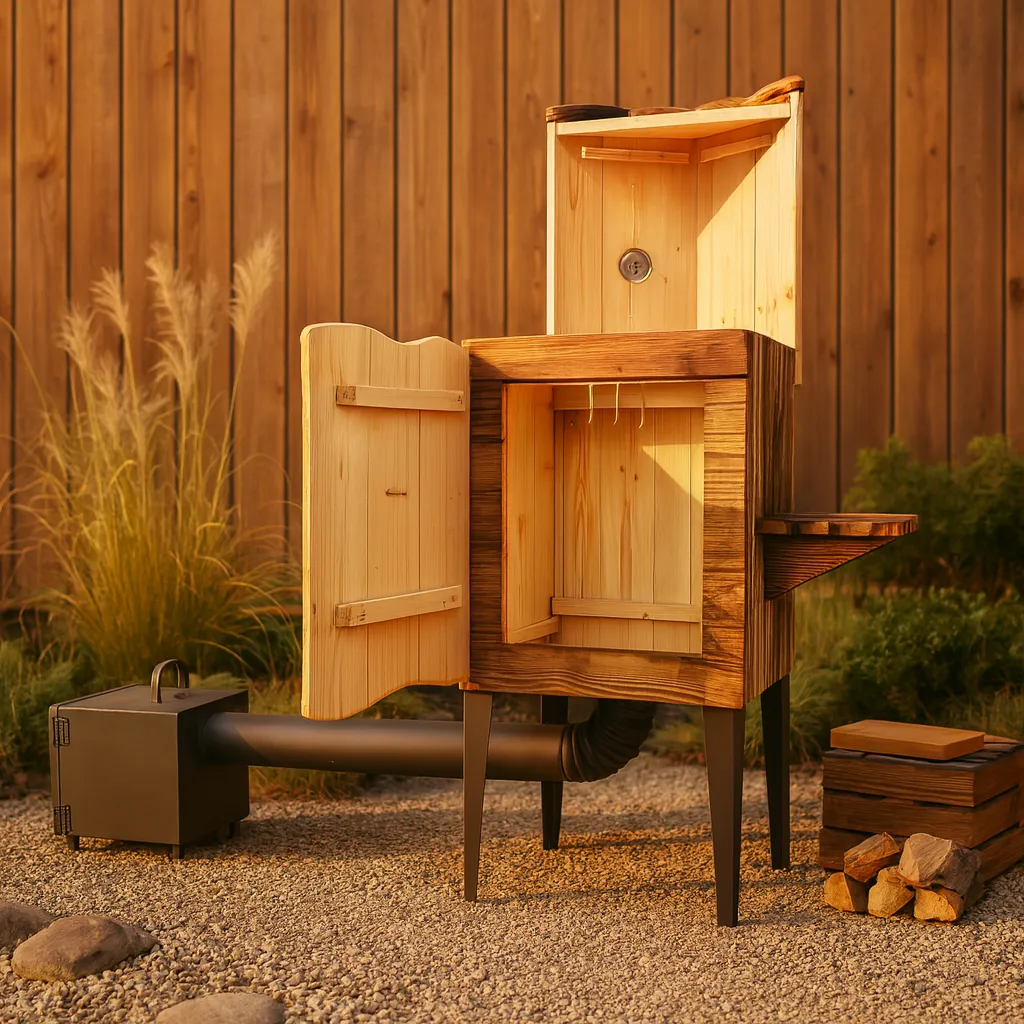 Holzraeucherkammer fuer den Garten 16