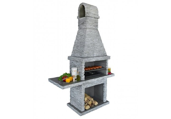Grill betonowy Morfeusz K13 w kolorze szarym z kamienną fakturą